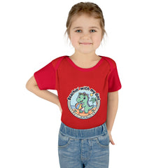 Baby Bodysuit — "Beachin' with My Dino" Cute Summer Dinosaur Infant Onesie