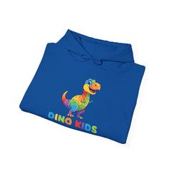 Kids Rainbow Dino Hoodie - "Dino Kids" Cute Dinosaur Pullover