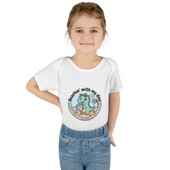 Baby Bodysuit — "Beachin' with My Dino" Cute Summer Dinosaur Infant Onesie