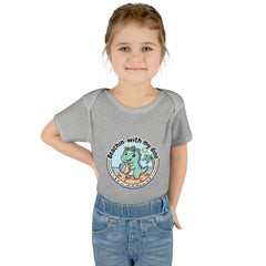 Baby Bodysuit — "Beachin' with My Dino" Cute Summer Dinosaur Infant Onesie
