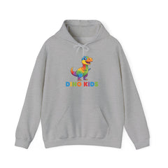 Kids Rainbow Dino Hoodie - "Dino Kids" Cute Dinosaur Pullover