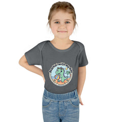 Baby Bodysuit — "Beachin' with My Dino" Cute Summer Dinosaur Infant Onesie