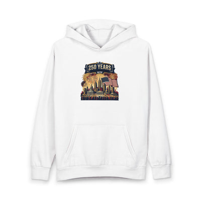 250 Years USA Skyline Hoodie – Patriotic American Anniversary Pullover