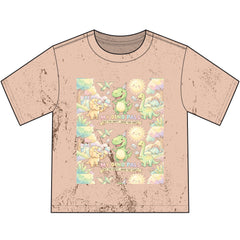 Kids' Pastel Dino T-Shirt — "I Love My Mom" Cute Dinosaur Graphic Tee