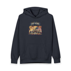 250 Years USA Skyline Hoodie – Patriotic American Anniversary Pullover