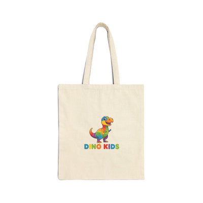 Tote Bag — Colorful 'Dino Kids' Canvas Tote for Kids, School & Gift