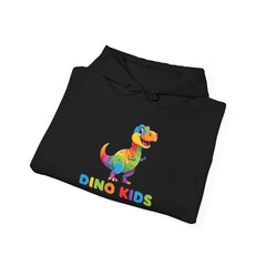Kids Rainbow Dino Hoodie - "Dino Kids" Cute Dinosaur Pullover