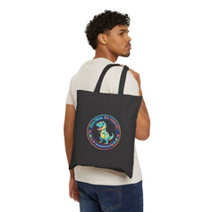 Tote Bag — Colorful 'Dino Kids' Canvas Tote for Kids, School & Gift