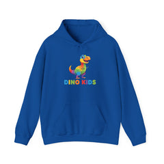 Kids Rainbow Dino Hoodie - "Dino Kids" Cute Dinosaur Pullover
