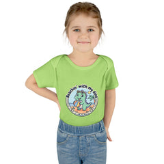 Baby Bodysuit — "Beachin' with My Dino" Cute Summer Dinosaur Infant Onesie