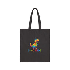 Tote Bag — Colorful 'Dino Kids' Canvas Tote for Kids, School & Gift