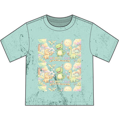 Kids' Pastel Dino T-Shirt — "I Love My Mom" Cute Dinosaur Graphic Tee