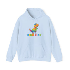 Kids Rainbow Dino Hoodie - "Dino Kids" Cute Dinosaur Pullover