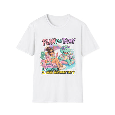 Plan For Today T-Shirt — Funny Vacation Dino Graphic Tee