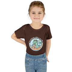 Baby Bodysuit — "Beachin' with My Dino" Cute Summer Dinosaur Infant Onesie