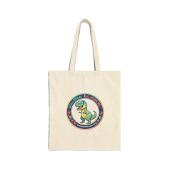 Tote Bag — Colorful 'Dino Kids' Canvas Tote for Kids, School & Gift