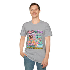 Plan For Today T-Shirt — Funny Vacation Dino Graphic Tee