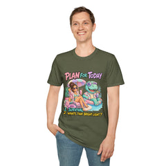 Plan For Today T-Shirt — Funny Vacation Dino Graphic Tee
