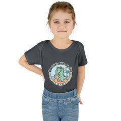 Baby Bodysuit — "Beachin' with My Dino" Cute Summer Dinosaur Infant Onesie